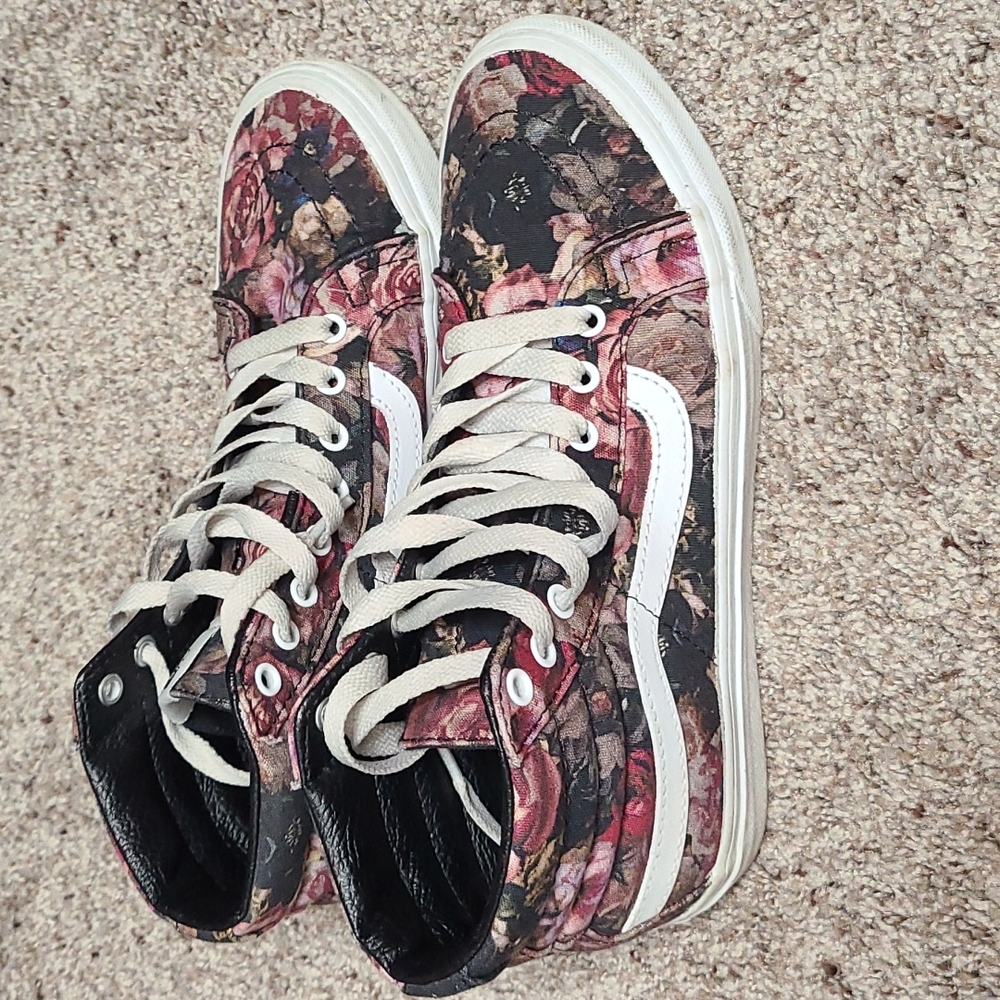 Vans flower high tops